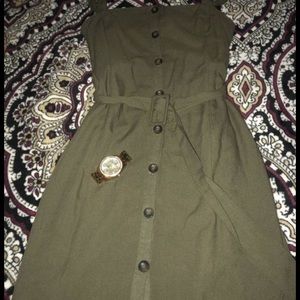 Olive green dress